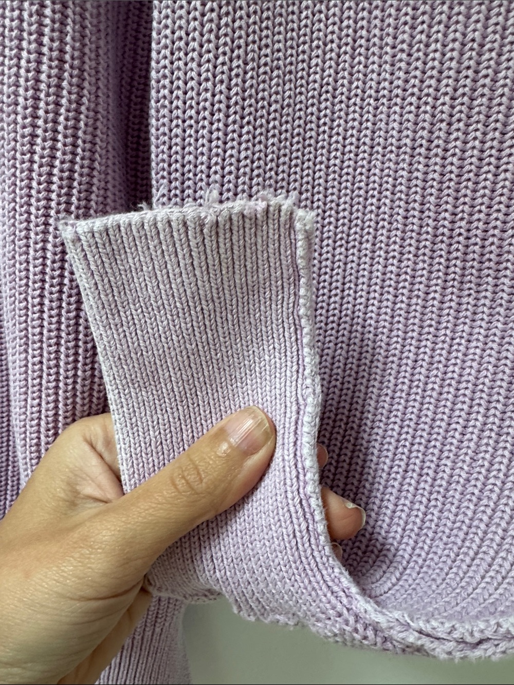 aerie Dusty Lilac Ribbed Oversized Sweatshirt - Picture 6 of 10